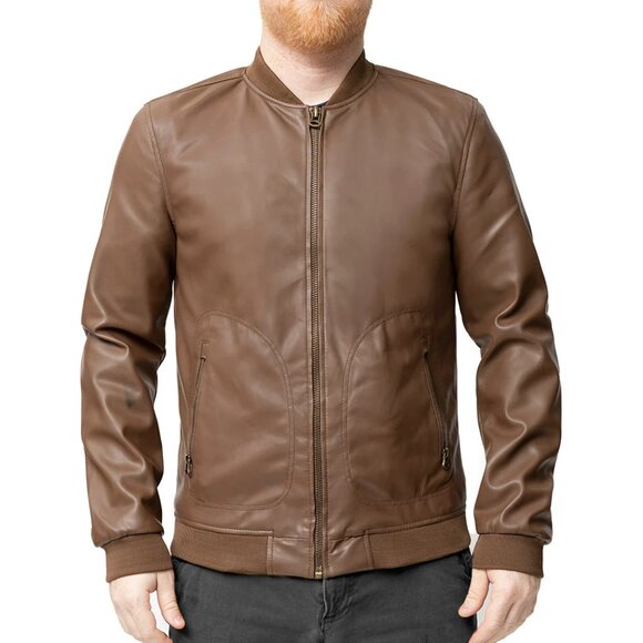 Myles Men's Vegan Faux Leather Jacket - Picture 1 of 4